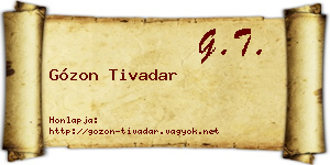 Gózon Tivadar névjegykártya